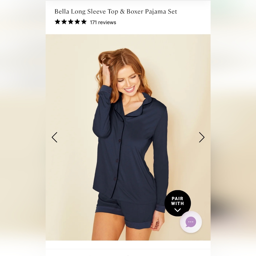 NWT Cosabella Long Sleeve & Boxer PJ Set Size 3X